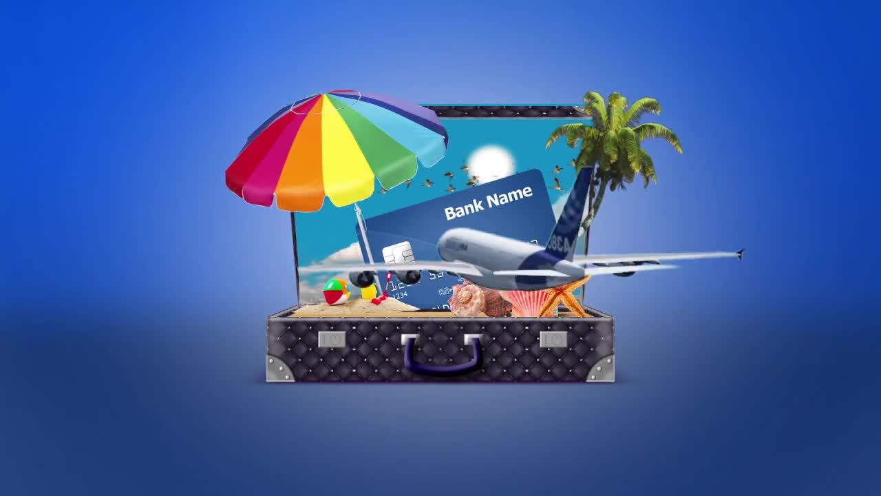 夏季旅行徽标显示素材库精选AE模板