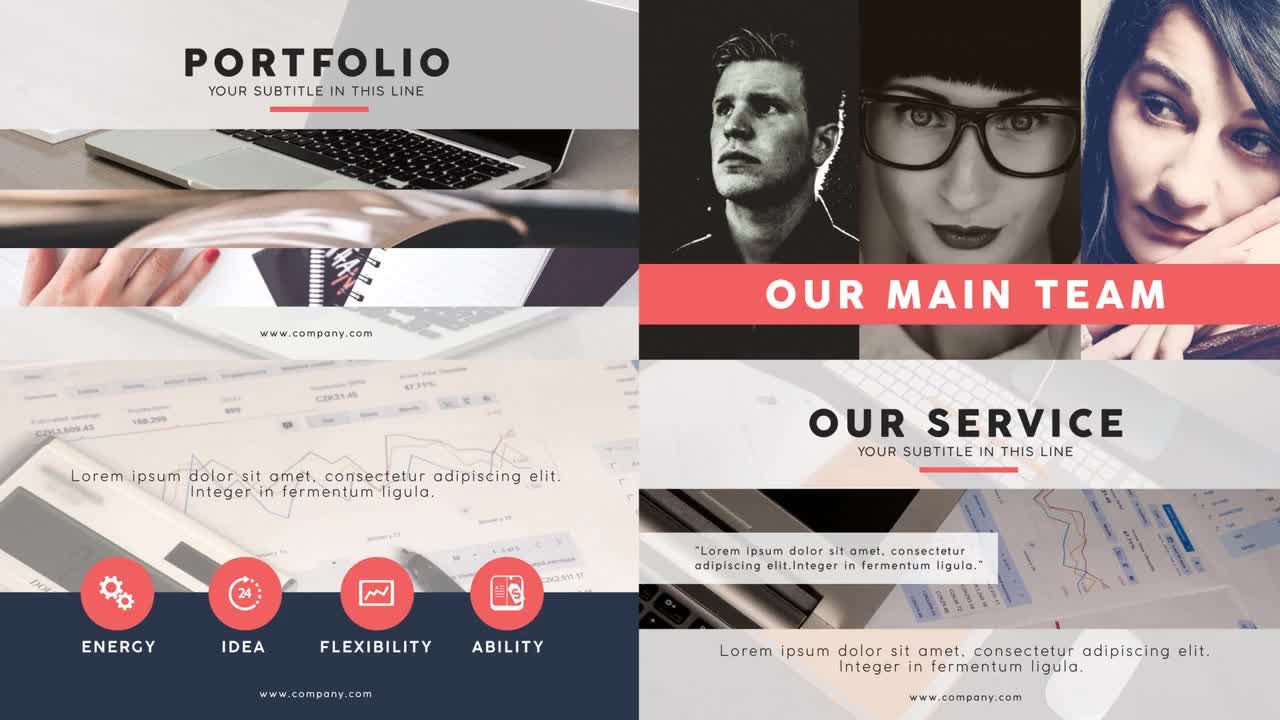 企业商务演示开场白素材库精选AE模板