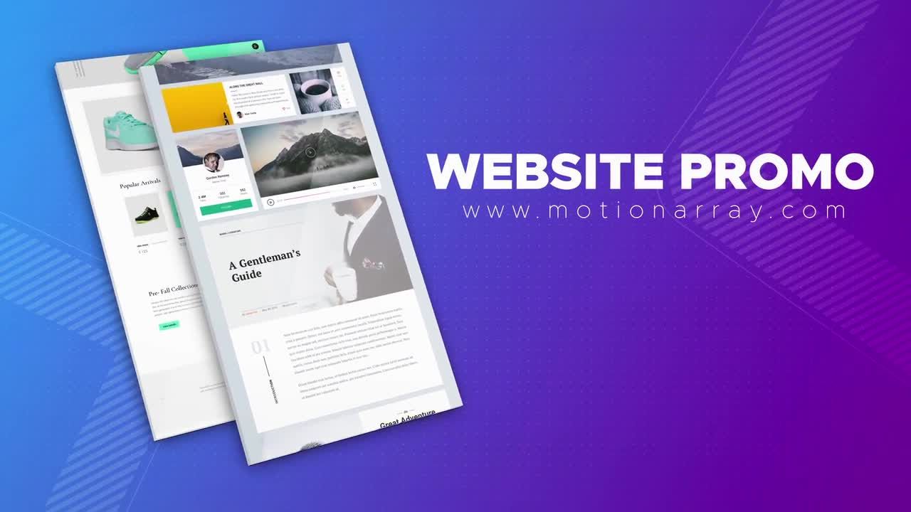 Website Promo网站促销动画素材库精选AE模板