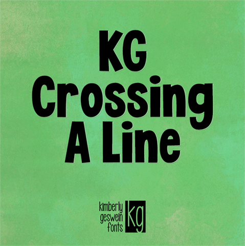 KG Crossing A Line font素材之家精选英文字体