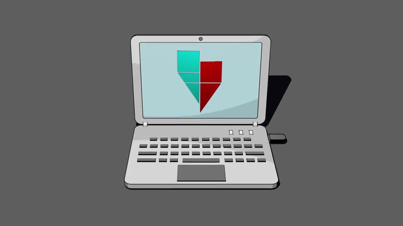 卡通计算机徽标素材库精选AE模板