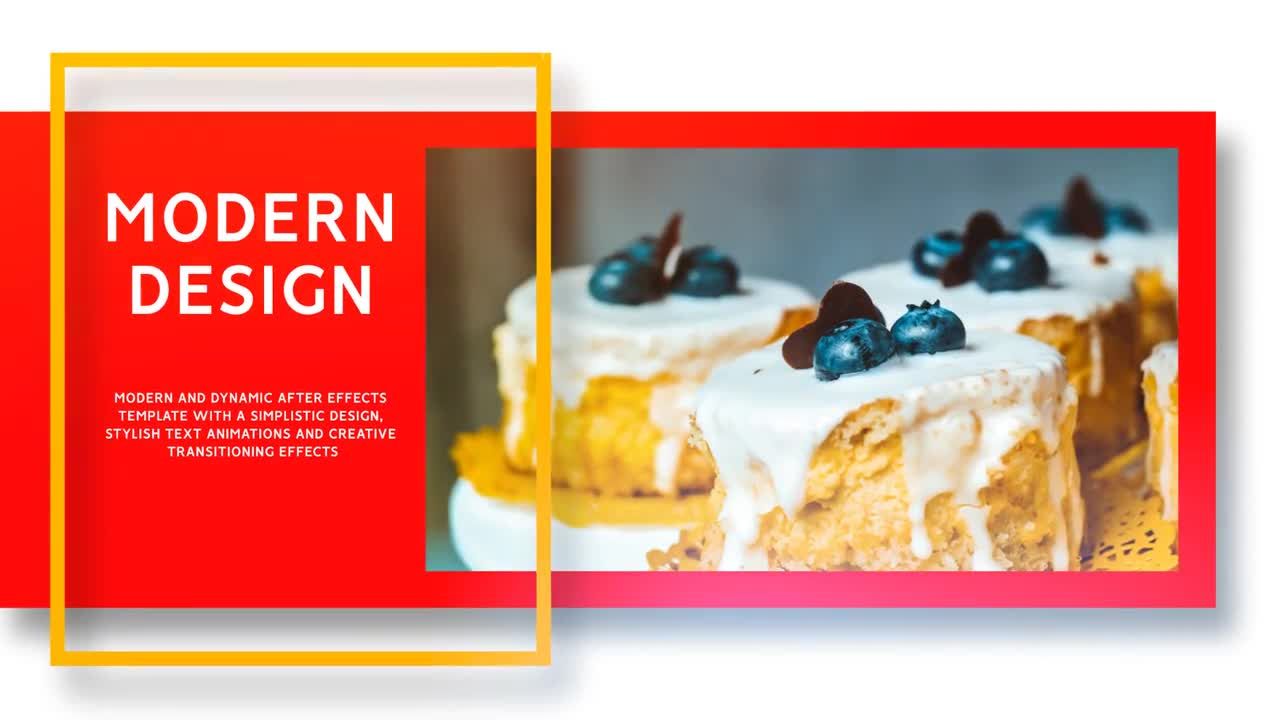 富有创意的食物幻灯片图文展示素材库精选AE模板