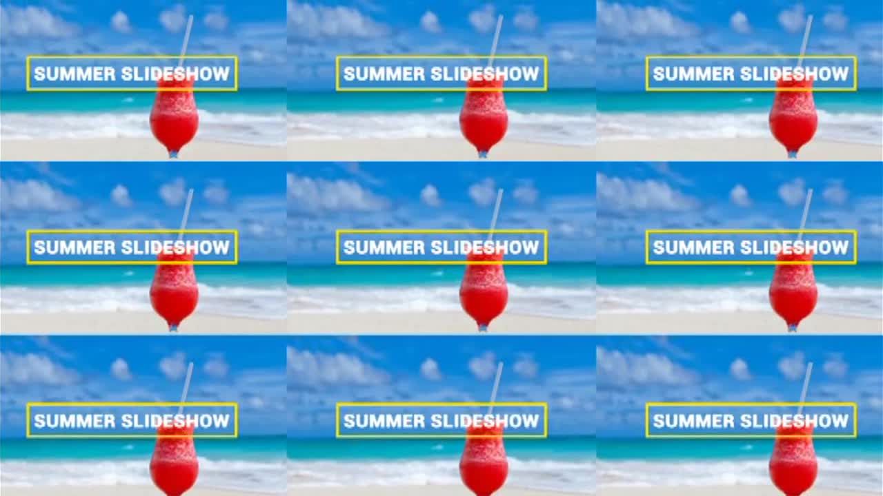 夏季旅游幻灯片照片展示素材库精选AE模板