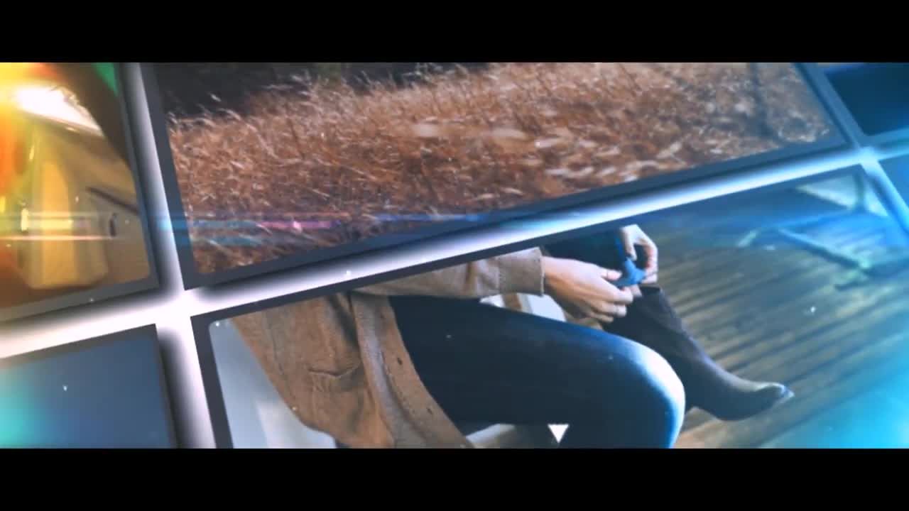 现代时尚的动态马赛克照片展示素材库精选AE模板