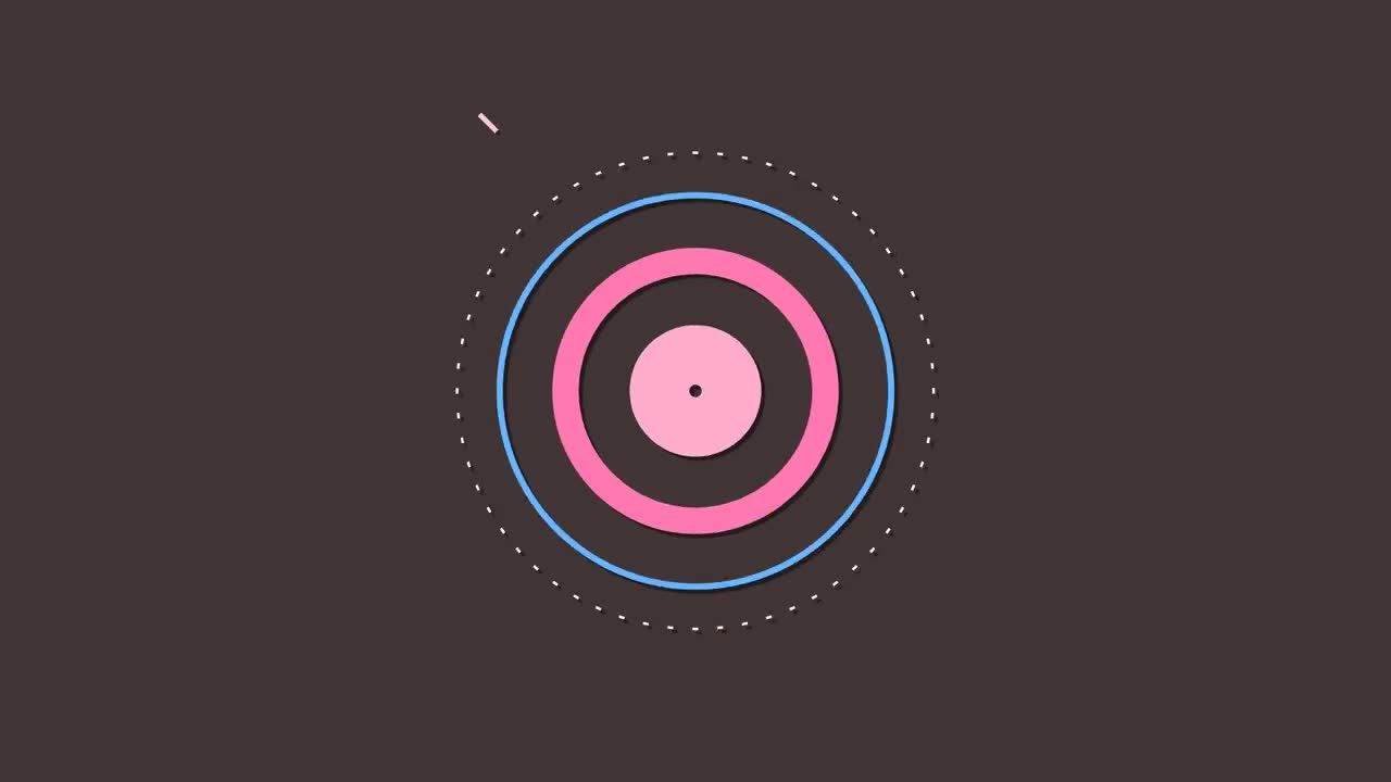 创意简洁的圆形放射logo展示素材库精选AE模板