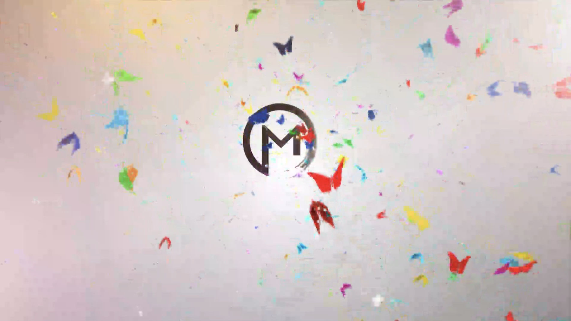 五彩缤纷蝴蝶飞舞Logo标志动画