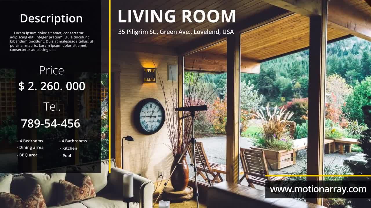 时尚梦幻的房地产促销素材库精选AE模板