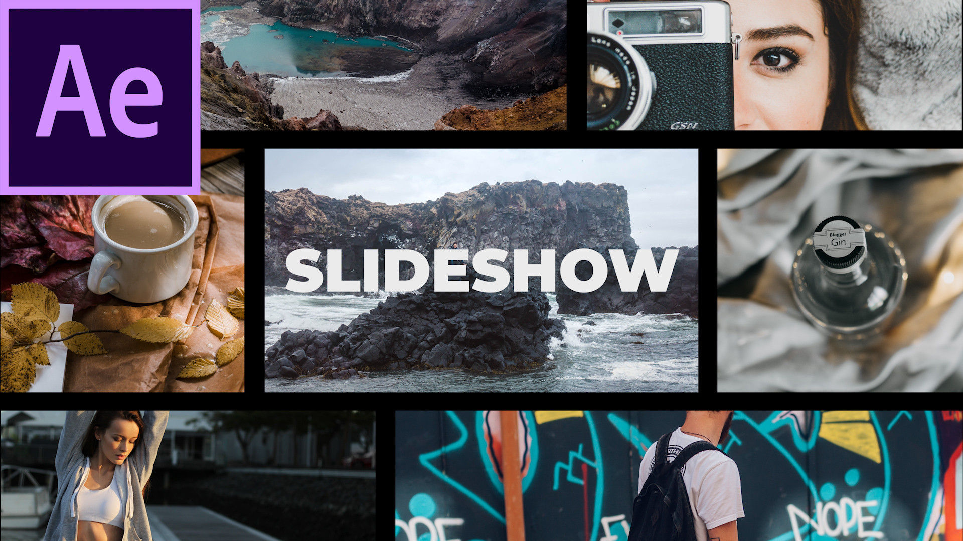 时髦的过渡效果图片过渡开场素材库精选AE模板