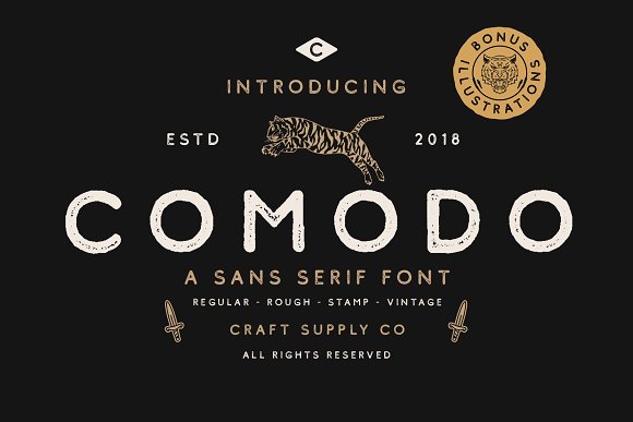 Comodo Font Family + Illustrations素材之家精选英文字体