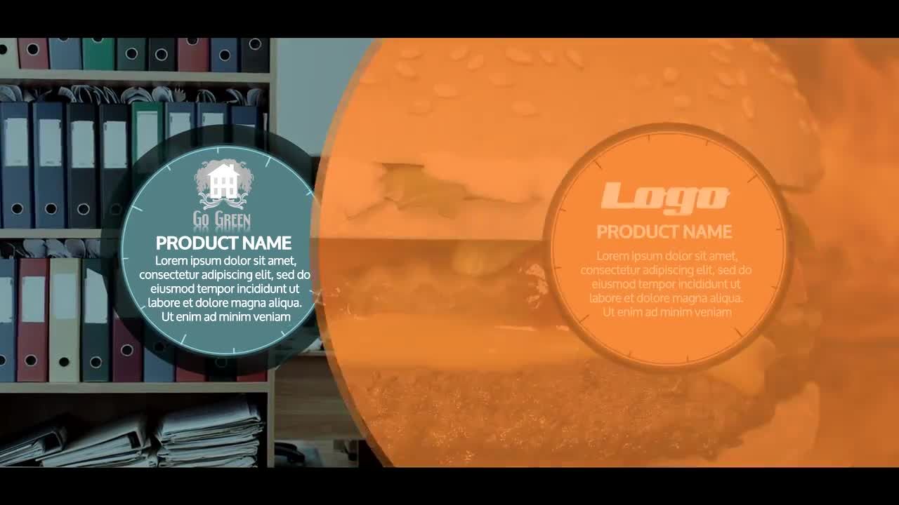 简约干净的动态动画时钟幻灯片素材库精选AE模板