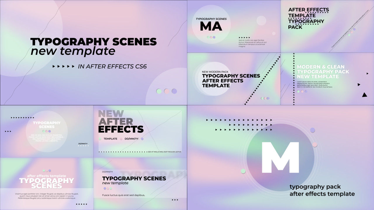 10个现代的版式场景全息图素材库精选AE模板