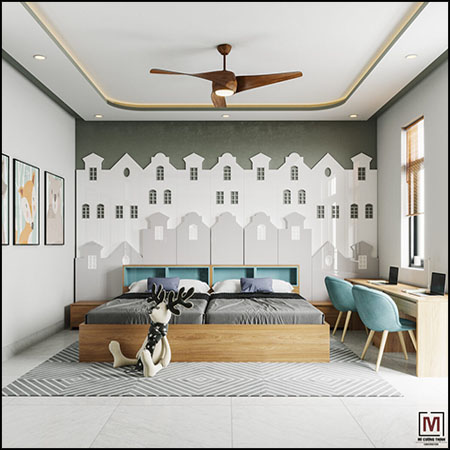 现代儿童房间卧室室内场景素材之家精选3D模型By Duc Anh