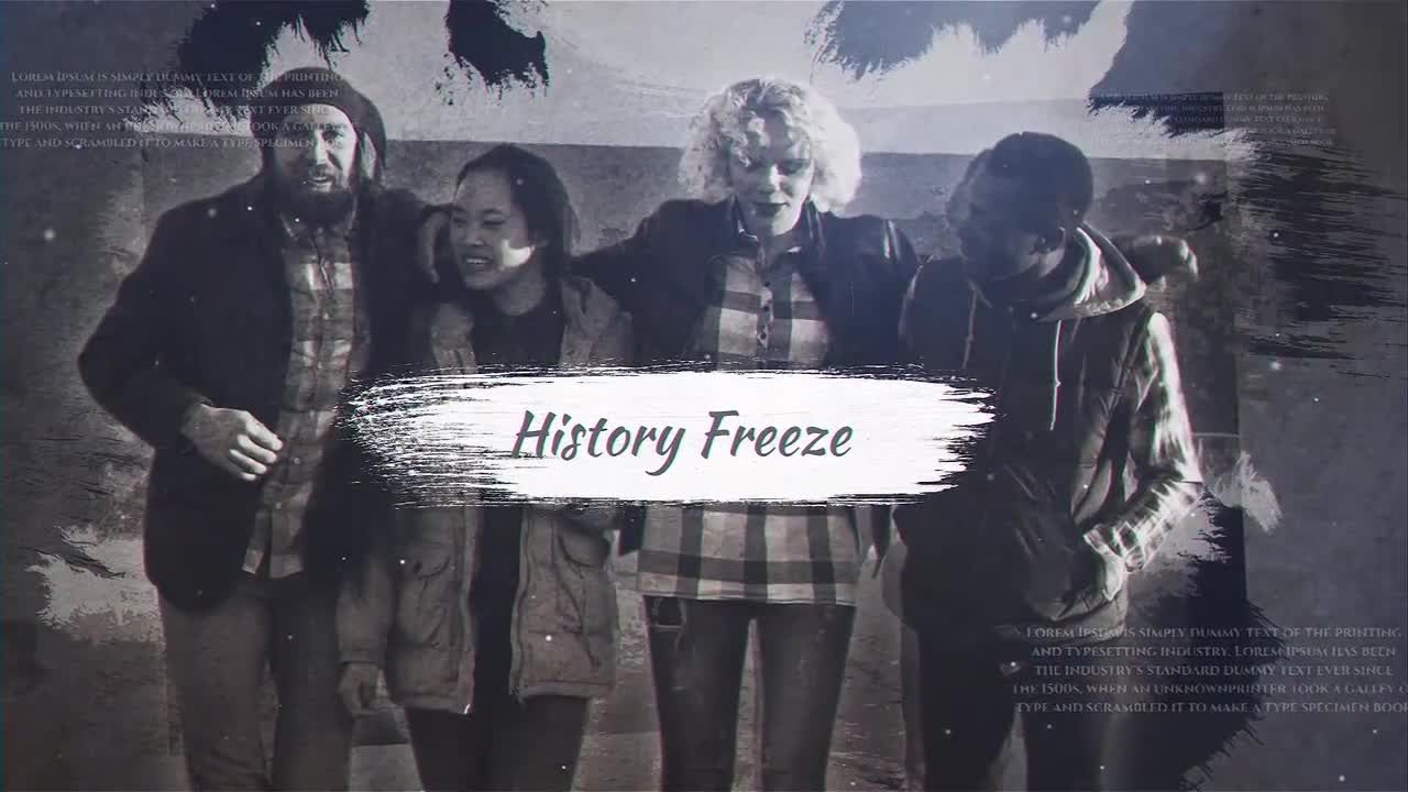 历史冻结素材库精选AE模板