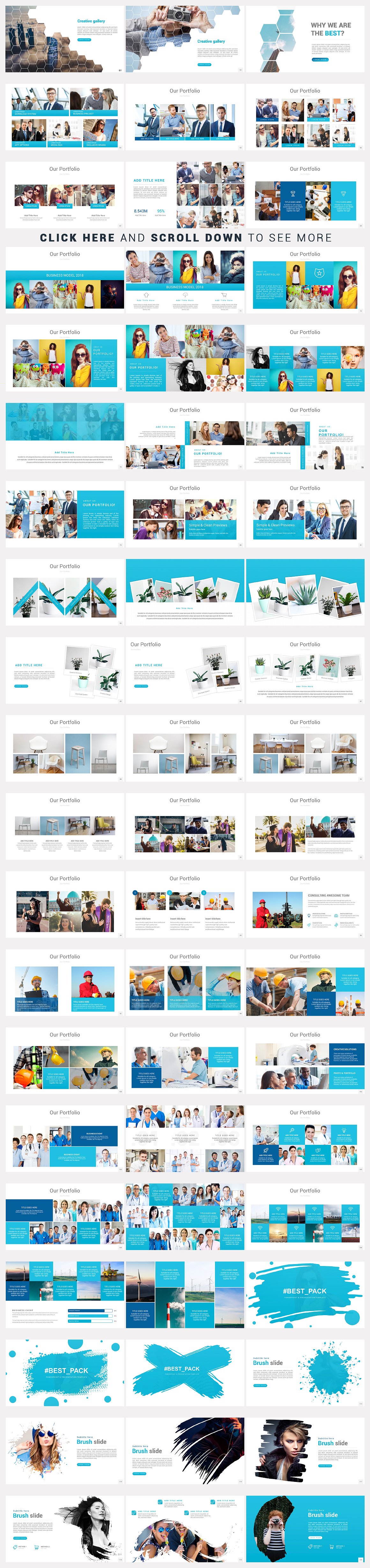 灵活，干净，简单，独特的PowerPoint模板。插图(7)