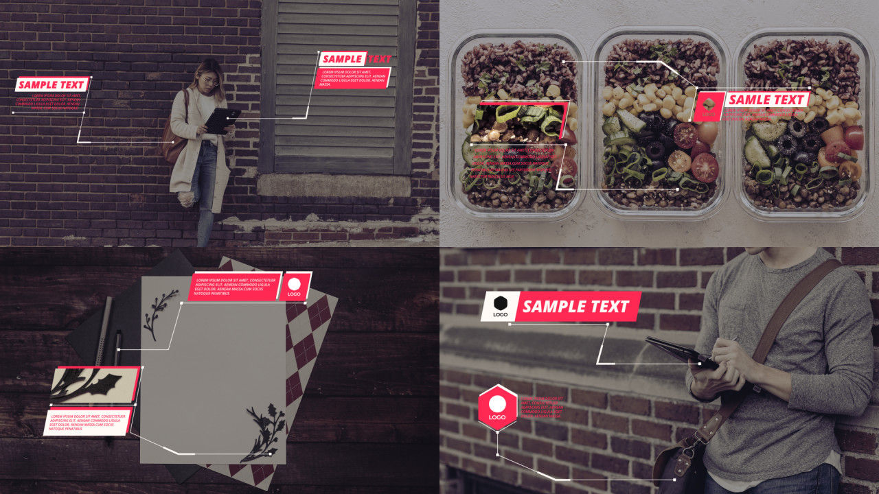 梦幻般的极简主义标注标题素材库精选pr模板