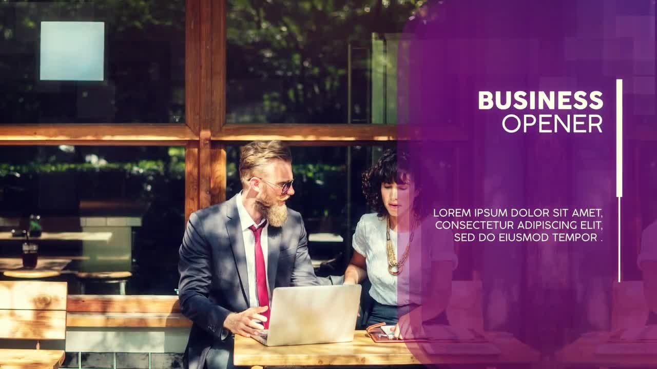 时尚过渡效果的企业幻灯片素材库精选AE模板