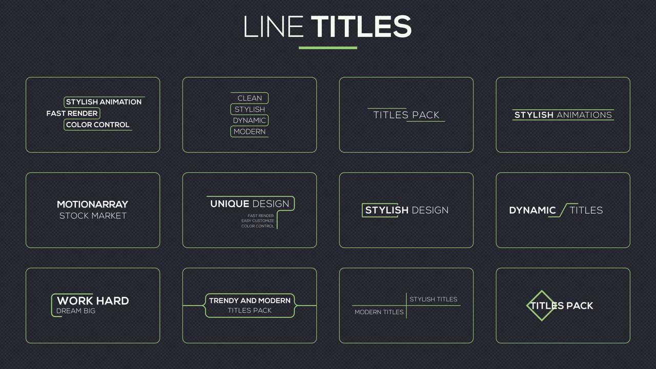 40个流畅简单优雅全屏标题动画素材库精选AE模板