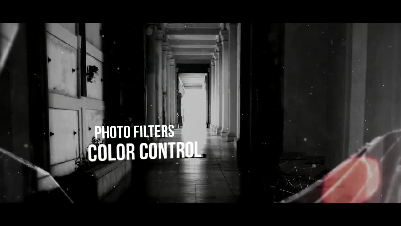 寂静黑暗幻灯片Ae模板