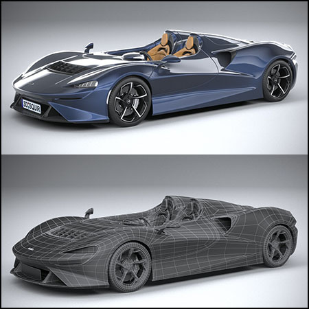 2021款迈凯轮-埃尔瓦(McLaren Elva)汽车素材之家精选3D模型