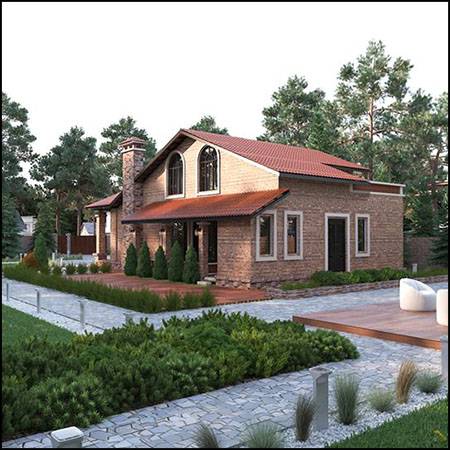 欧式度假村室外场景素材之家精选3D模型