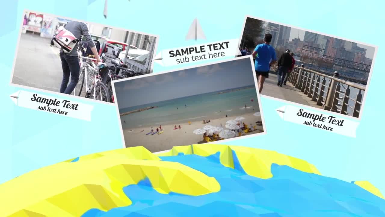 美丽3D动态世界照片显示素材库精选AE模板