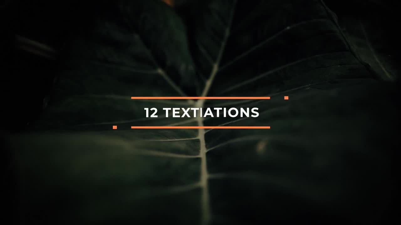 12个文字标题和字幕条动画特效素材库精选AE模板