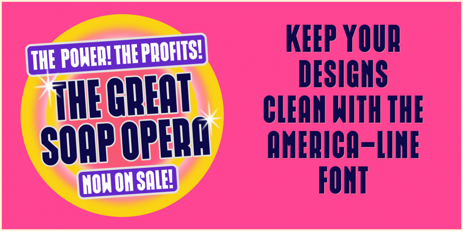 America Line Font素材之家精选英文字体