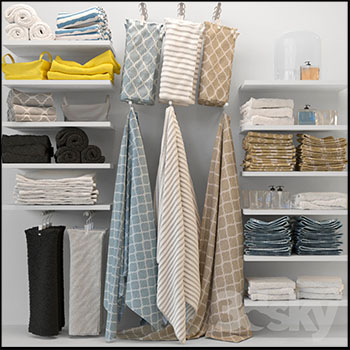 新毛巾和毛巾架素材之家精选3D模型