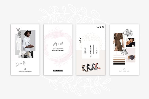 社交新媒体时尚潮流主题广告PSD动画模板素材库精选v2 ANIMATED Instagram Stories – Pure插图(6)