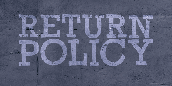 Return Policy DEMO font插图