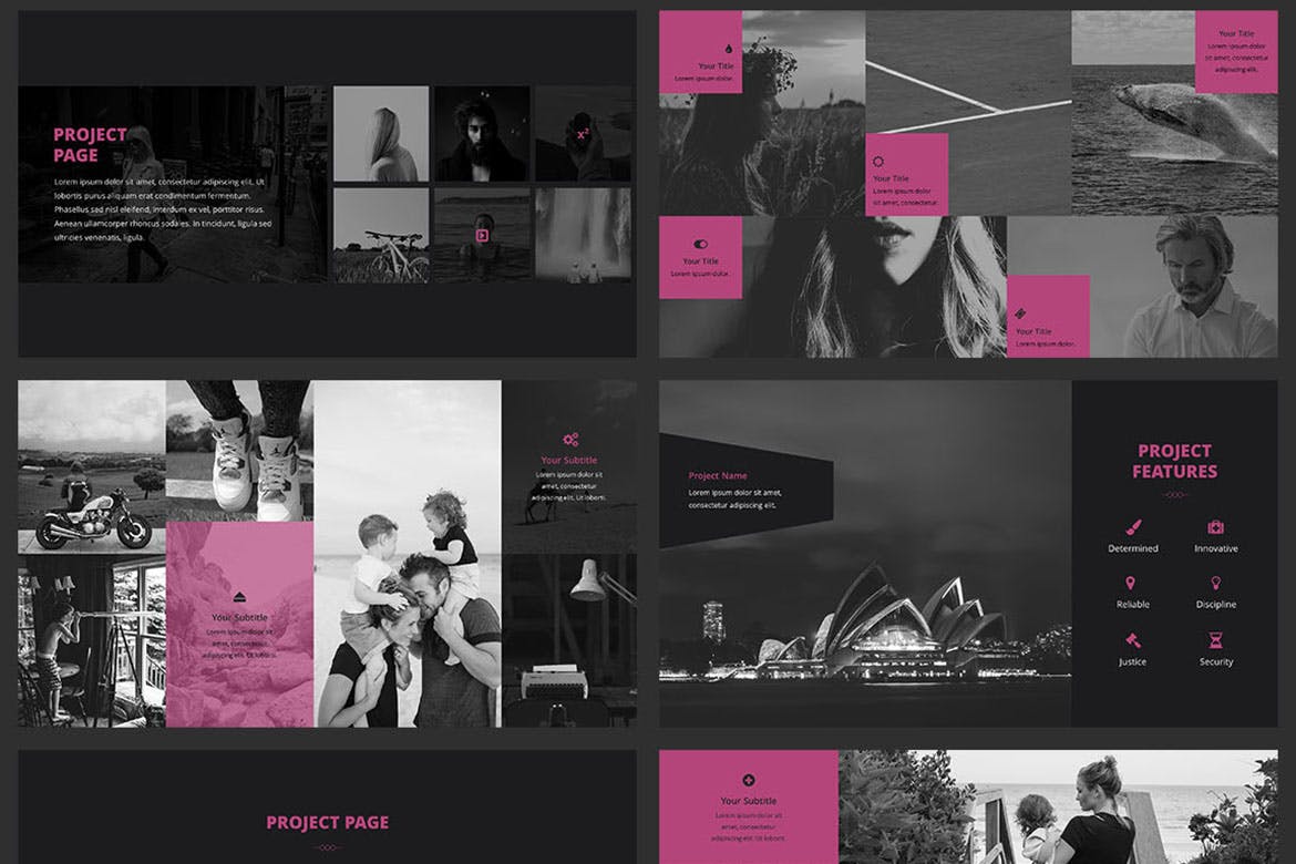 时尚高端多用途的干净优雅简洁且令人印象深刻大数据Powerpoint&Keynote商务幻灯片演示模板（pptx&key）插图(1)