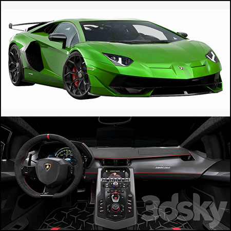 兰博基尼 Aventador SVJ汽车跑车素材之家精选3D模型
