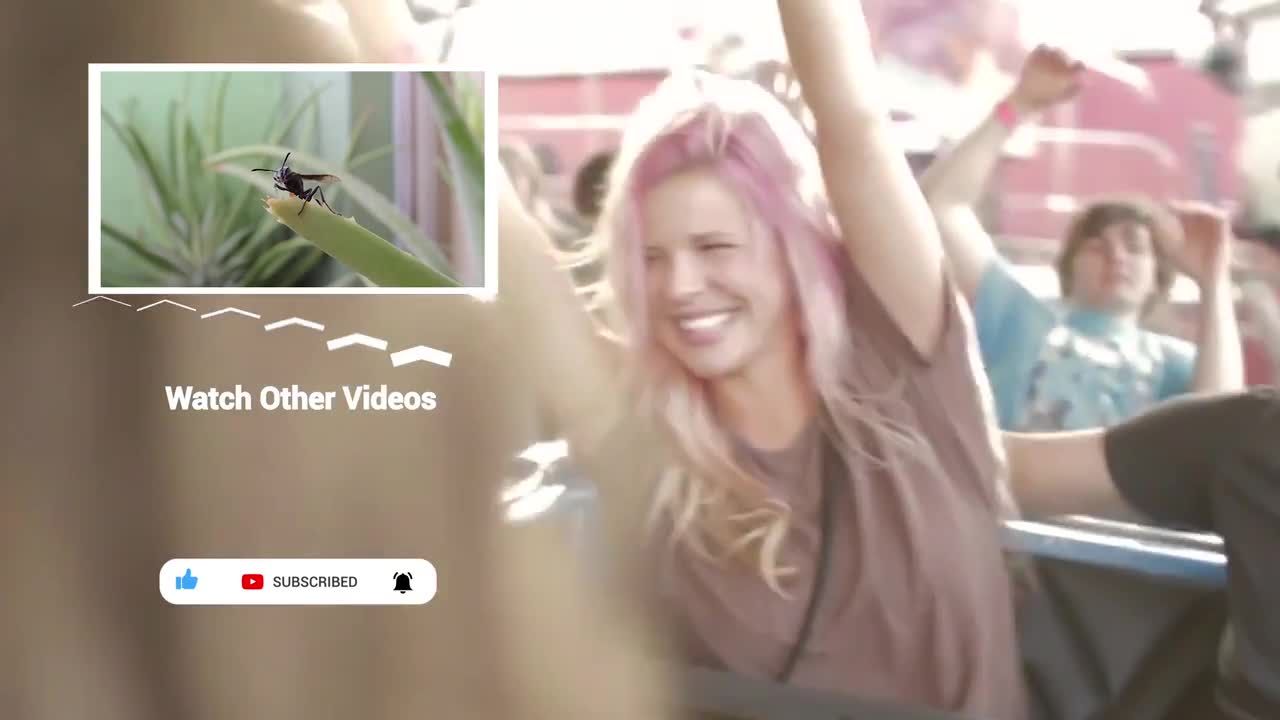 时尚创意的YouTube片尾素材库精选AE模板