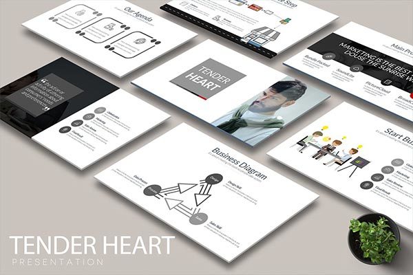 时尚清新简约商务质感的创意多功能大数据powerpoint幻灯片演示模板（pptx）