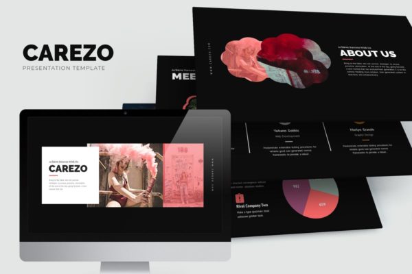 创意工作室介绍PPT幻灯片模板 Carezo : Studio Powerpoint Template
