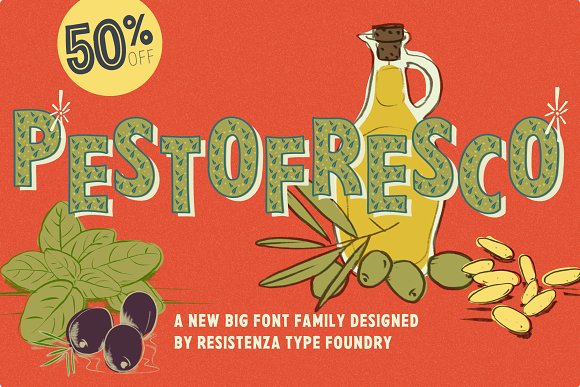 Pesto Fresco 28 fonts 50%Off插图