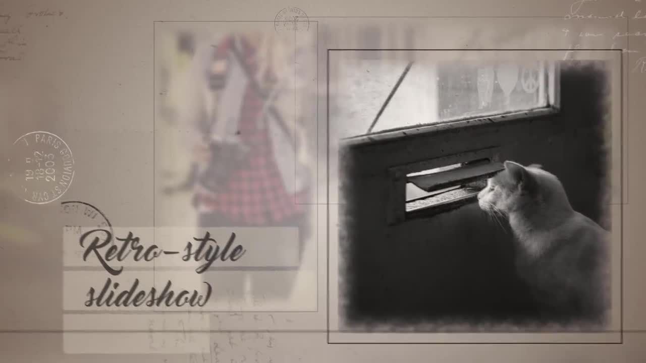 复古时尚精美的照片幻灯片素材库精选AE模板