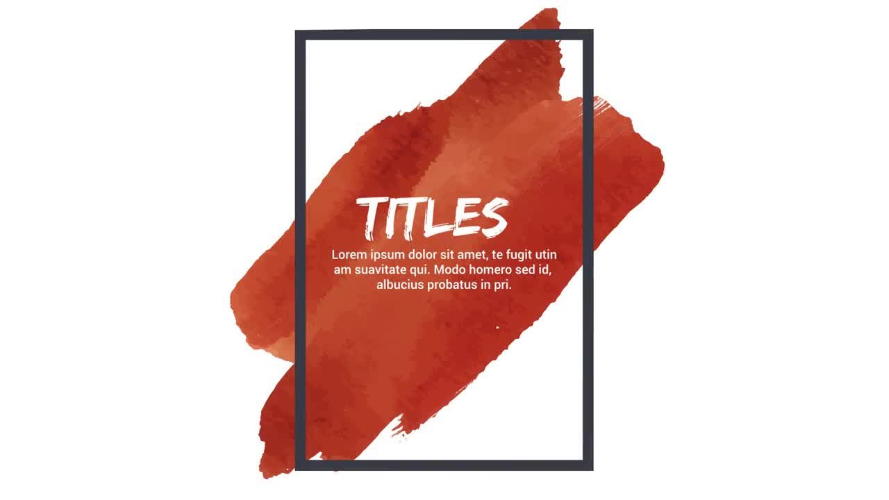 10个水墨笔刷标题动画素材库推荐PR模板