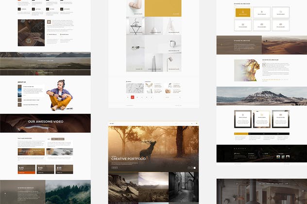 多用途创意产品展示/博客/在线商店网站模板素材库精选 Astero — Multipurpose Portfolio | Blog | Store PSD插图(2)
