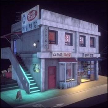 亚洲建筑外部场景素材之家精选3D模型