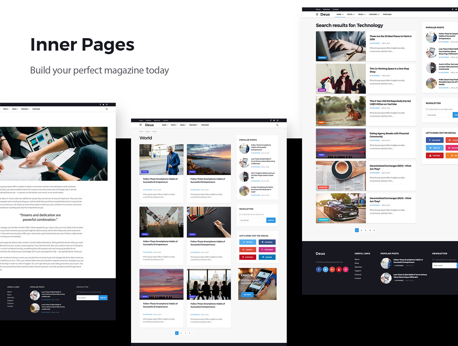 素材库下午茶:资讯/影音/娱乐类网站设计HTML模板素材库精选插图(1)
