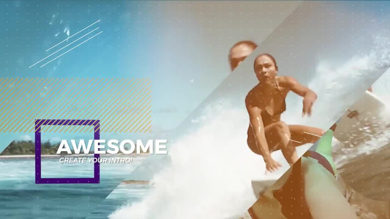 时尚运动快速动画PR视频模板