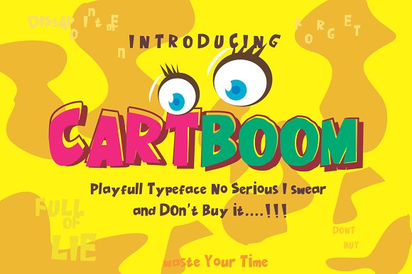 CARTBOOM FONT~NO SERIOUS DON’T BUY素材之家精选英文字体