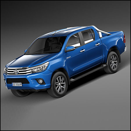 丰田Toyota Hilux Double Cab 2016皮卡汽车素材之家精选3D模型