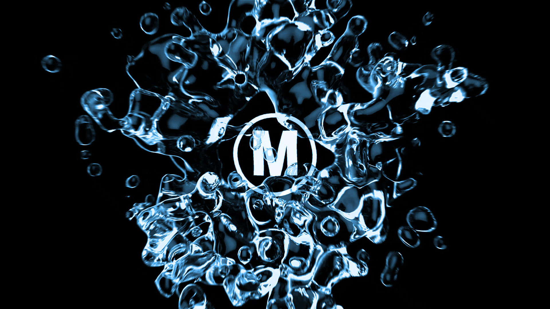 5个平滑的水徽标显示场景素材库精选pr模板