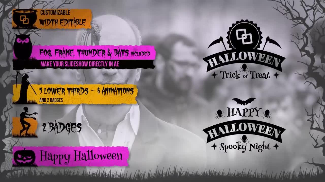 万圣节低三分之一标题素材库精选AE模板