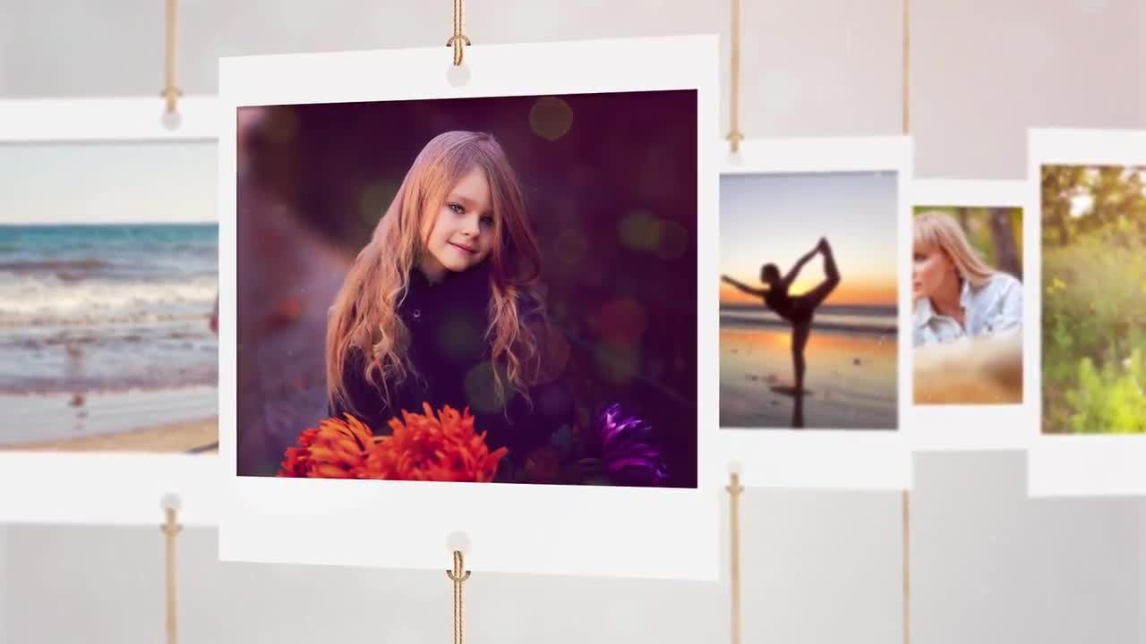 动画优雅的旅游照片展示素材库精选AE模板