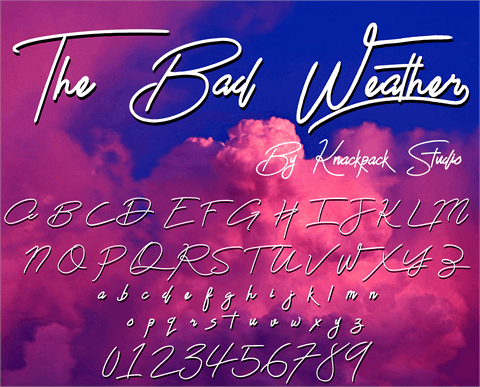 The Bad Weather Demo font素材之家精选英文字体