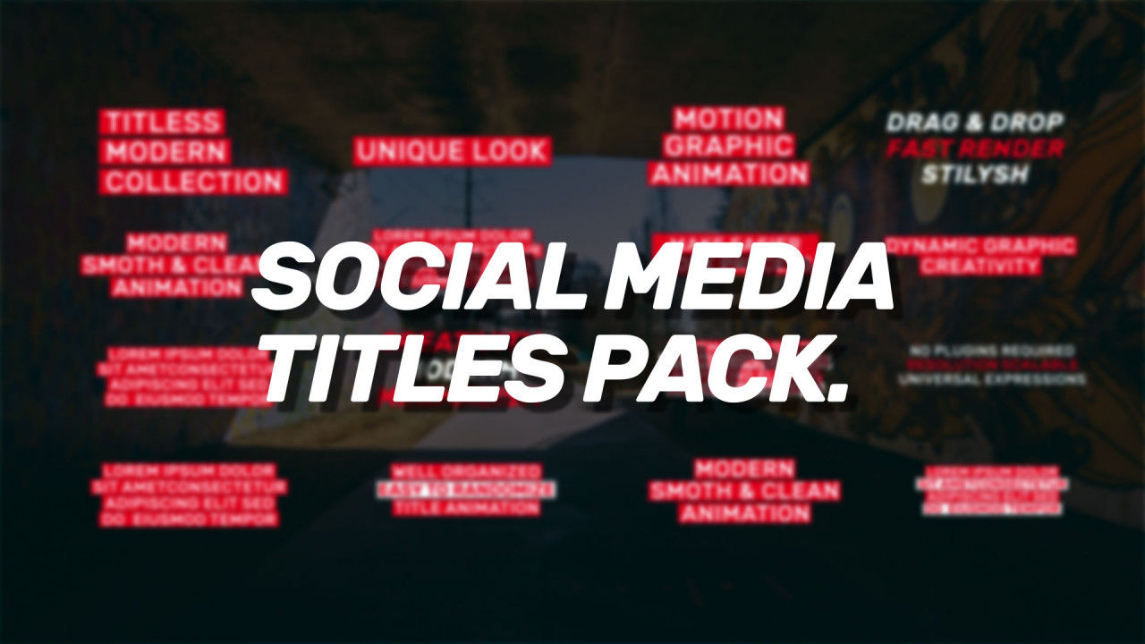 15个平滑外观和简单动画的全屏标题素材库精选AE模板