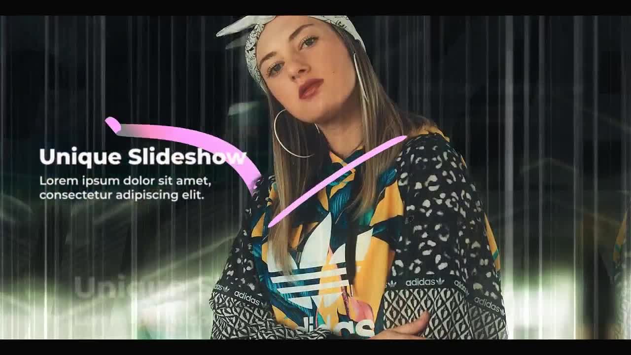 抽象缩放幻灯片素材库精选AE模板